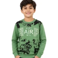 پولوشرت-پسرانه-بچگانه-سبز-زیتونی- AIR -نمای-جلو
